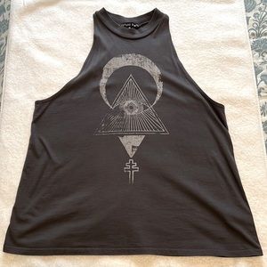 Future State L witchy halter tank goth punk boho occult tunic